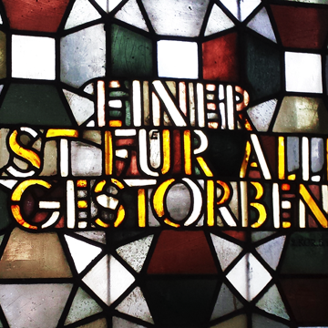 Rekunstruktion eines Gedenkfenster der evangelisch reformierte Kirchengemeinde in Hagen